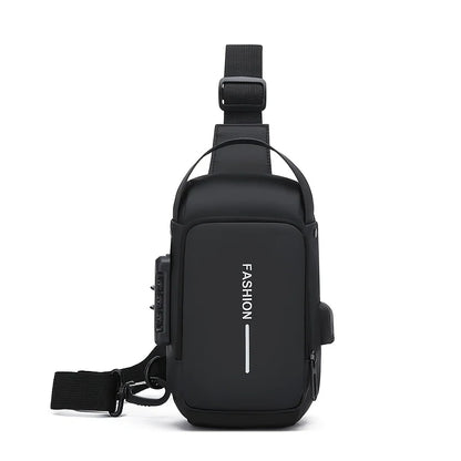 Oxford Fabric Sling Bag for Men — Crossbody Chest Pack, Zip Closure