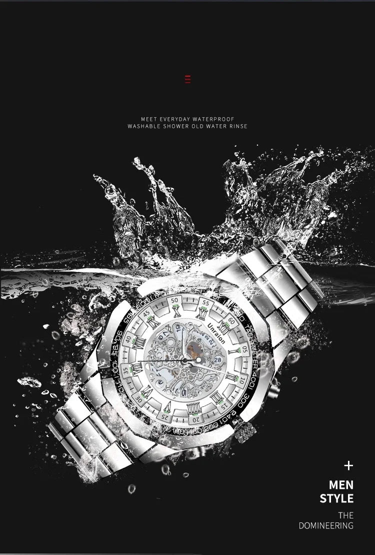 Men’s Mechanical Watch – Automatic Movement, Calendar, Waterproof, Large Dial