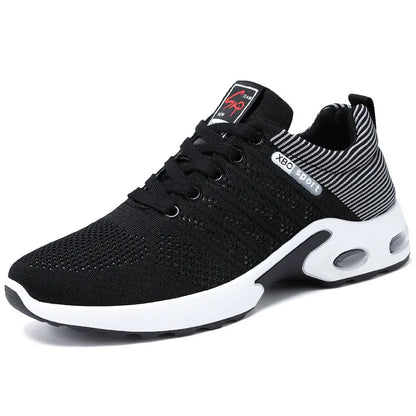 Men’s 2025 Breathable Lace-Up Running Shoes – Light Casual Sports Sneakers