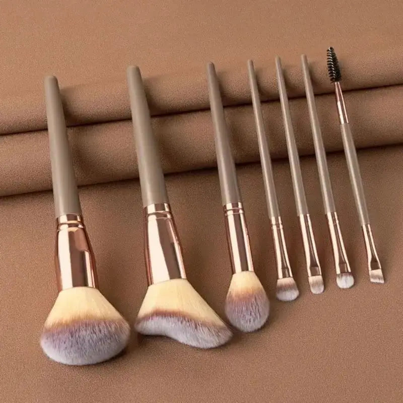 10-Piece Soft Fluffy Makeup Brush Set – Foundation, Powder, Eyeshadow, Kabuki
