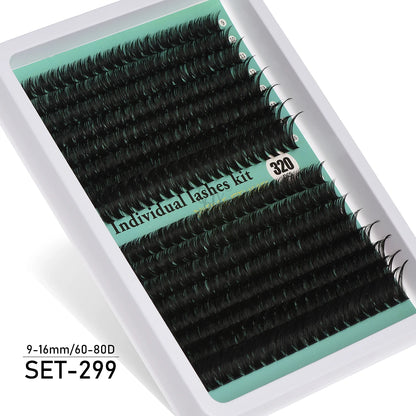600pcs DIY Eyelash Extensions Kit — Thick Fluffy 30D/100D, Mix Length