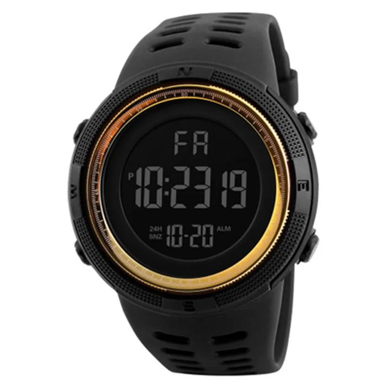 Electronic Watch for Men — Military Style, Luminous Multifunction LED Digital Wristwatch