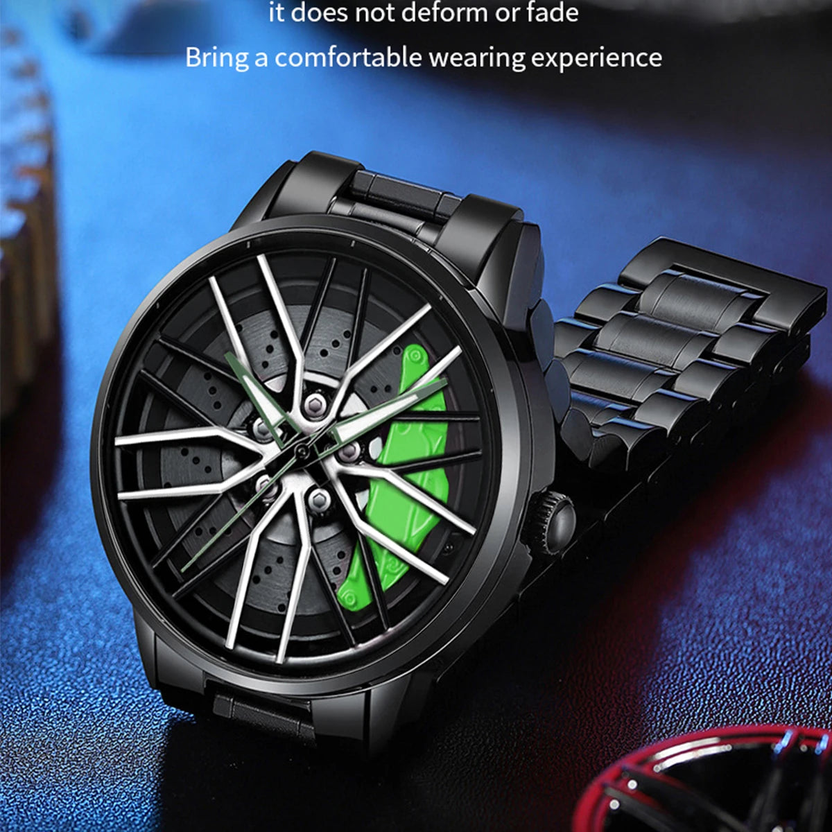 Men’s Casual Sports Watch – 42mm, Stainless Steel Band, 3Bar Quartz