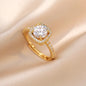 Fashion Square Zircon Necklace Earrings Ring Set For Women Luxury Wedding Engagement & Party Jewelry Set