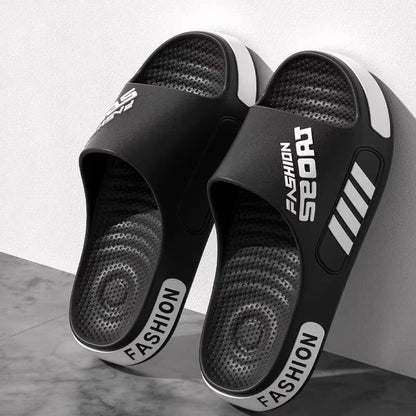 48-49 Men's Summer Slippers — Flat Sole, Open-Toe Slides for Women & Men