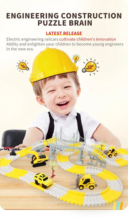 Educational Electric Track Car Set – 137–467 Pieces, Build & Learn Toy for Kids