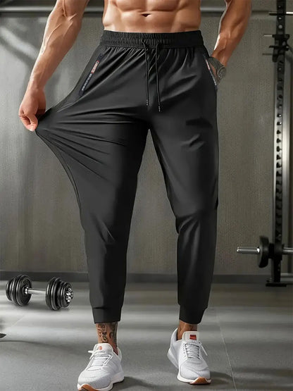 1/2/3 Piece Men’s Jogging Pants — Sports Fit, Zip Pockets, Quick-Dry