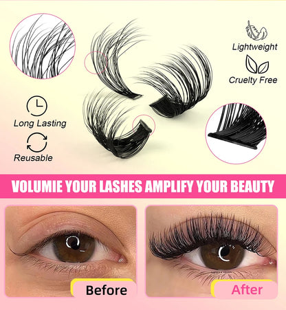 600pcs DIY Eyelash Extensions Kit — Thick Fluffy 30D/100D, Mix Length