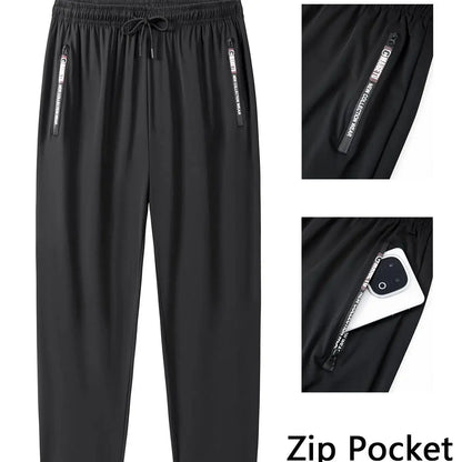 1/2/3 Piece Men’s Jogging Pants — Sports Fit, Zip Pockets, Quick-Dry