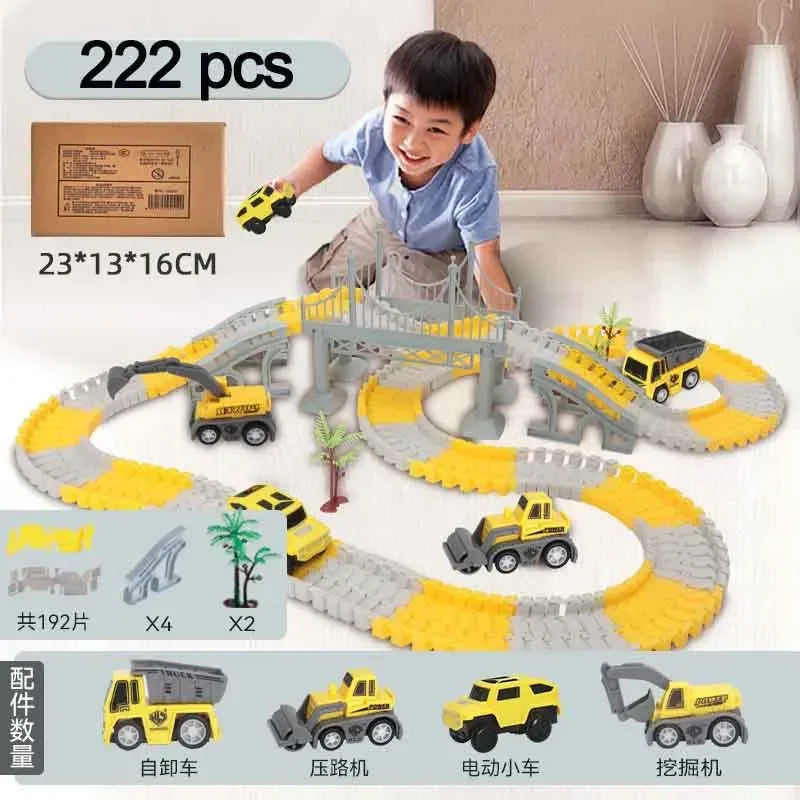 Educational Electric Track Car Set – 137–467 Pieces, Build & Learn Toy for Kids