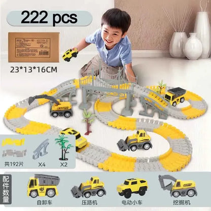Educational Electric Track Car Set – 137–467 Pieces, Build & Learn Toy for Kids