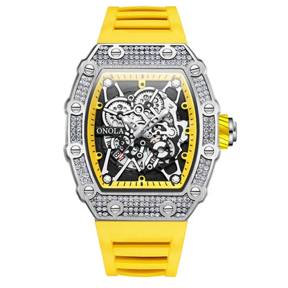 New ONOLA Men’s Watch 2022: diamond-inlay, quartz accuracy, waterproof.