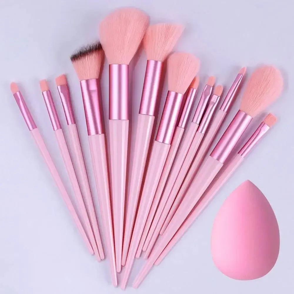 10-Piece Soft Fluffy Makeup Brush Set – Foundation, Powder, Eyeshadow, Kabuki