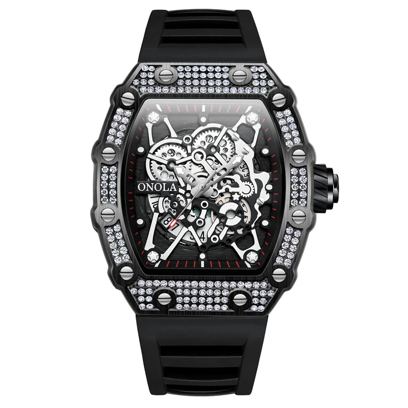 New ONOLA Men’s Watch 2022: diamond-inlay, quartz accuracy, waterproof.