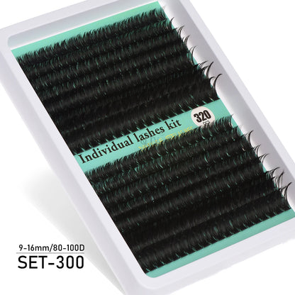 600pcs DIY Eyelash Extensions Kit — Thick Fluffy 30D/100D, Mix Length