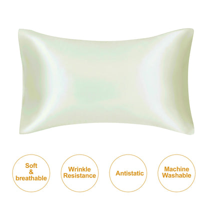 JuwenSilk Silk Pillowcase (Queen) – Natural Mulberry Silk, Smooth, Gentle on Hair & Skin