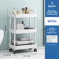 2025 Practical Rolling Cart (3-Layer) — Reinforced Handle for Kitchen, Bathroom, Craft & Nursery