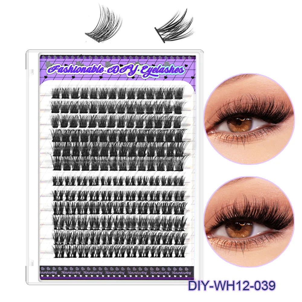 600pcs DIY Eyelash Extensions Kit — Thick Fluffy 30D/100D, Mix Length