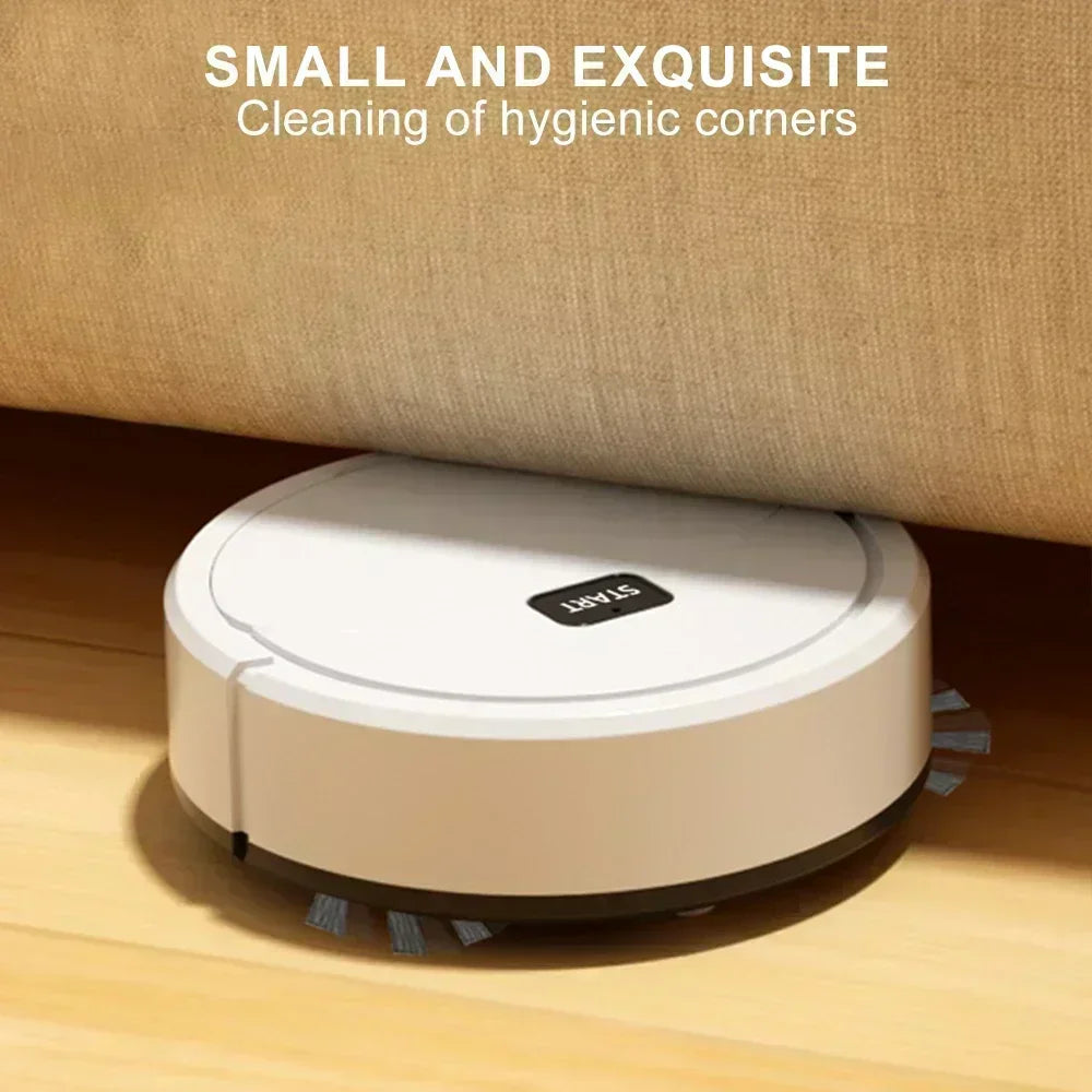 3-in-1 Portable Robotic Vacuum — 2024 USB Rechargeable Home Cleaner