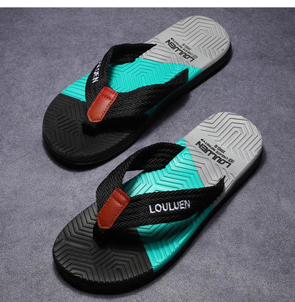 Men’s Fashion Flip Flops — Summer Beach Slippers, Breathable & Comfortable