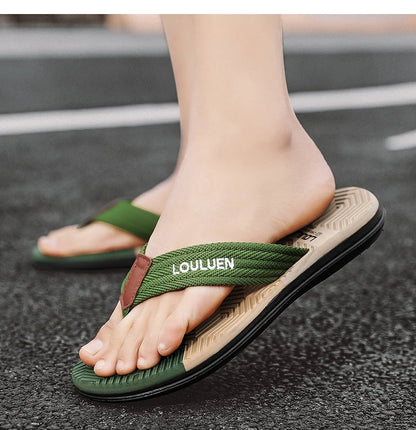 Men’s Fashion Flip Flops — Summer Beach Slippers, Breathable & Comfortable