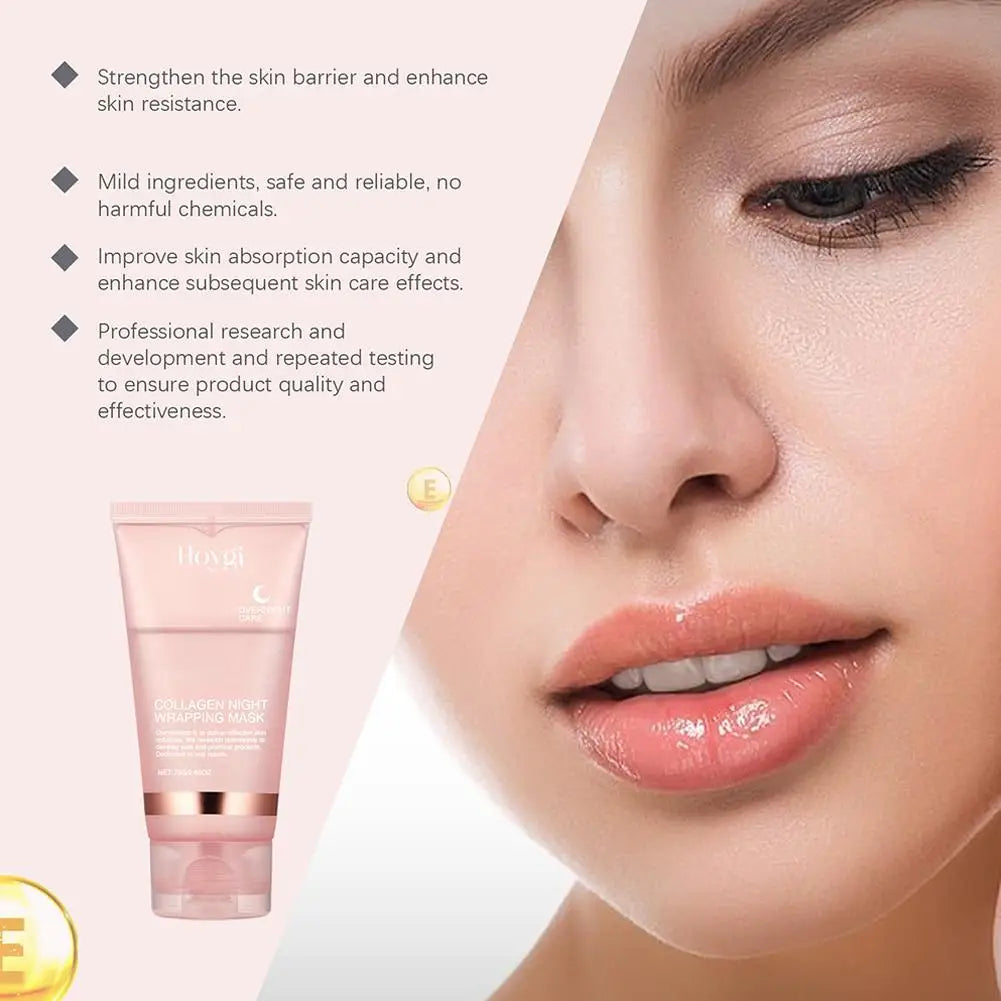 Collagen Overnight Wrapping Facial Mask — Korean Night Care, Deep Hydration, 75ml