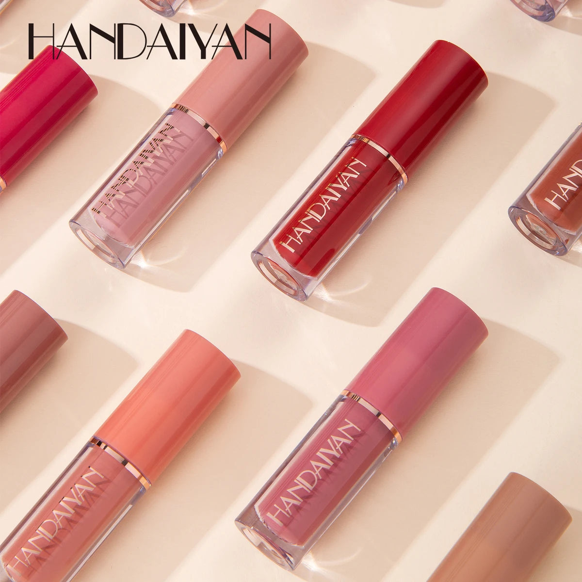 HANDAIYAN 12-Color Velvet Matte Lip Gloss Set — Liquid Lipstick Gift Box
