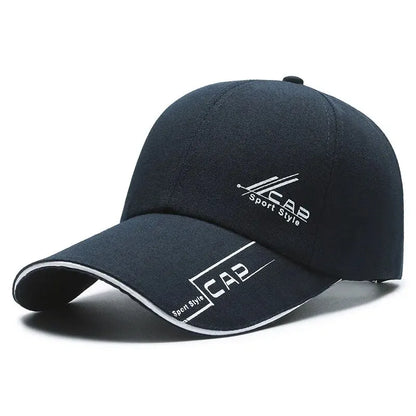 Men’s Summer Long-Brim Hat — Baseball Cap, Outdoor Sun Shield, Fishing & Hiking