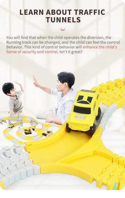 Educational Electric Track Car Set – 137–467 Pieces, Build & Learn Toy for Kids