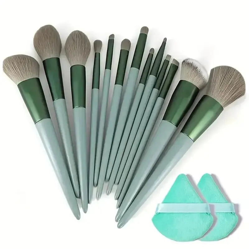 10-Piece Soft Fluffy Makeup Brush Set – Foundation, Powder, Eyeshadow, Kabuki