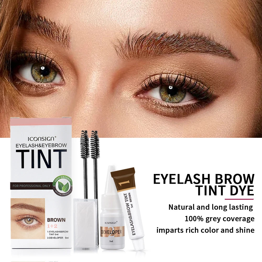 ICONSIGN Eyelash & Eyebrow Dye Tint Kit — Brow Enhancer & Mascara Lift