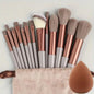 10-Piece Soft Fluffy Makeup Brush Set – Foundation, Powder, Eyeshadow, Kabuki