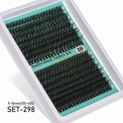 600pcs DIY Eyelash Extensions Kit — Thick Fluffy 30D/100D, Mix Length