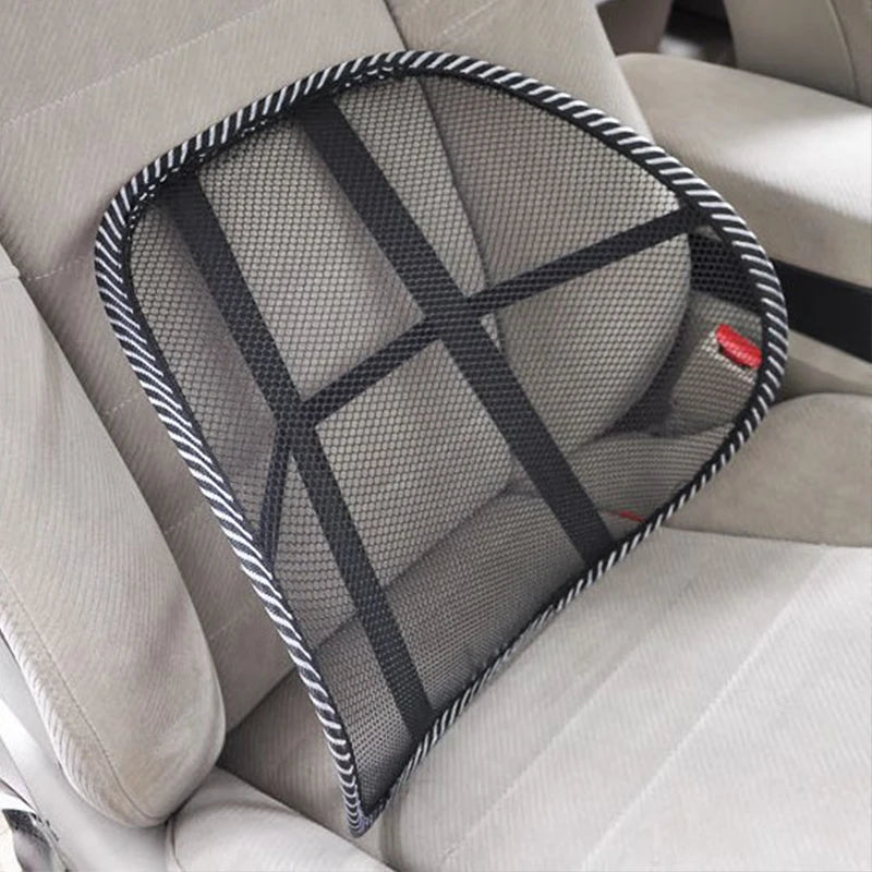 Ergonomic Back Support Cushion – Mesh Lumbar Pad for Car & Office Chairs