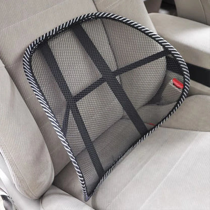 Ergonomic Back Support Cushion – Mesh Lumbar Pad for Car & Office Chairs