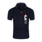 2025 Men’s Summer Polo Shirt — Printed Lapel, Anti-Pilling, Breathable, Short Sleeve, Slim Fit