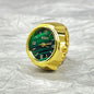 Hot-Selling Finger Ring Watch — Quartz Movement, Vintage Alloy Shell, Unisex Gift