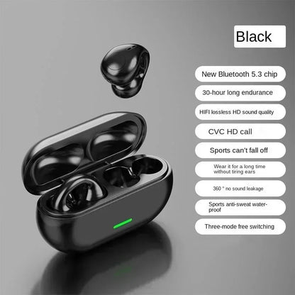T75 Bone Conduction Headphones – Wireless Bluetooth 5.3, HiFi Sound, Waterproof
