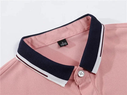 2025 Men’s Summer Polo Shirt — Printed Lapel, Anti-Pilling, Breathable, Short Sleeve, Slim Fit