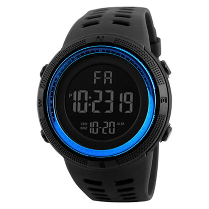 Electronic Watch for Men — Military Style, Luminous Multifunction LED Digital Wristwatch