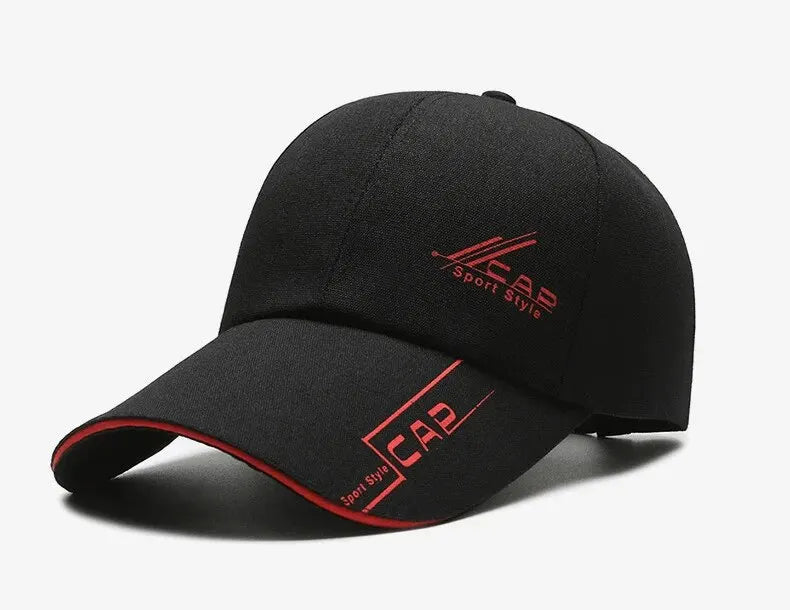 Men’s Summer Long-Brim Hat — Baseball Cap, Outdoor Sun Shield, Fishing & Hiking