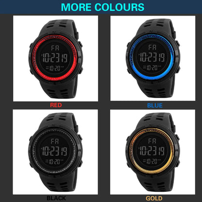 Electronic Watch for Men — Military Style, Luminous Multifunction LED Digital Wristwatch