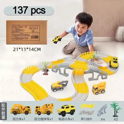 Educational Electric Track Car Set – 137–467 Pieces, Build & Learn Toy for Kids