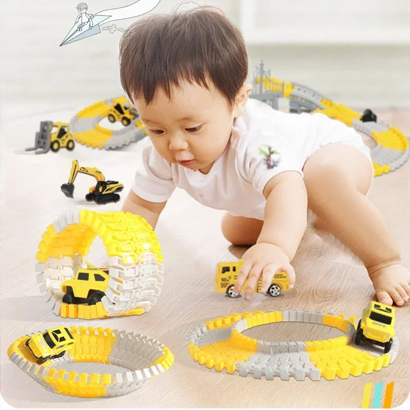 Educational Electric Track Car Set – 137–467 Pieces, Build & Learn Toy for Kids