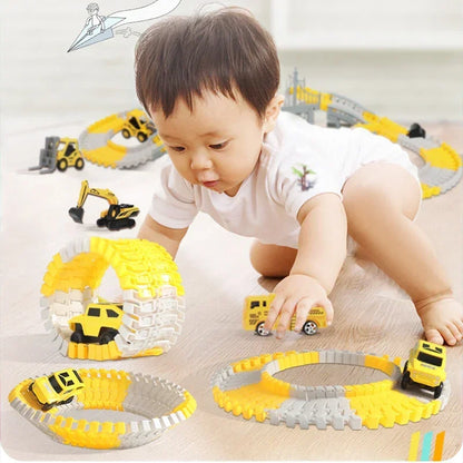 Educational Electric Track Car Set – 137–467 Pieces, Build & Learn Toy for Kids