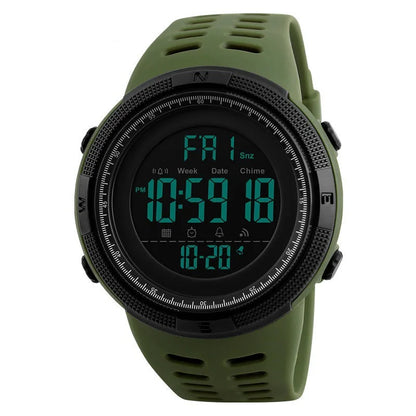Electronic Watch for Men — Military Style, Luminous Multifunction LED Digital Wristwatch