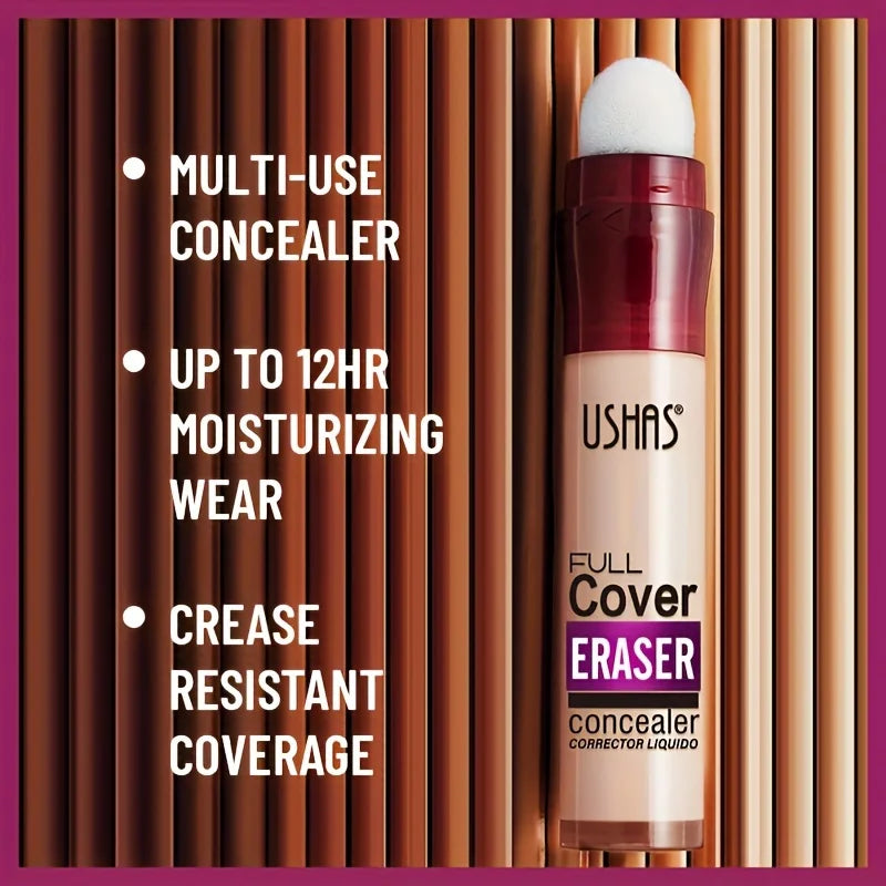 Sponge Head Concealer for Dark Circles & Skin Issues — Long-Lasting Moisturizing Foundation