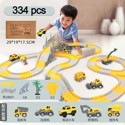 Educational Electric Track Car Set – 137–467 Pieces, Build & Learn Toy for Kids