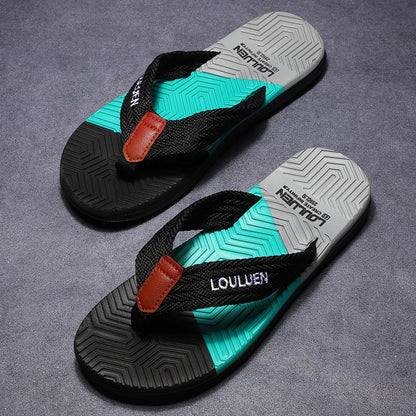 Men’s Fashion Flip Flops — Summer Beach Slippers, Breathable & Comfortable