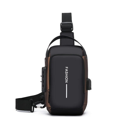 Oxford Fabric Sling Bag for Men — Crossbody Chest Pack, Zip Closure